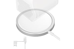 Rounkin Wireless Charging Dock Metal Aluminum alloy Metarial for Yoto Player 3, Includes 4.9 Ft USB-C Cable & Charging Adapter Block, Power Dock Compatible with Yoto 3rd Gen Player for Home Travel Use