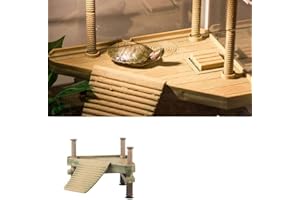 Outbit Molo Galleggiante per Tartarughe e Piattaforma per Prendere il Sole - 1 PC di Piattaforma Galleggiante con Rana Tartaruga Rettile, Piattaforma basking per Acquario (S M) (Taglia : S)