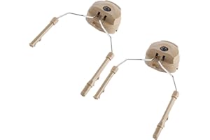 VOBOR ARC Rail Adapter, Adaptador de Riel de Casco, Soporte De Auriculares De Suspensión para Peltor Comtac (2 Piezas) (Color : Tan)