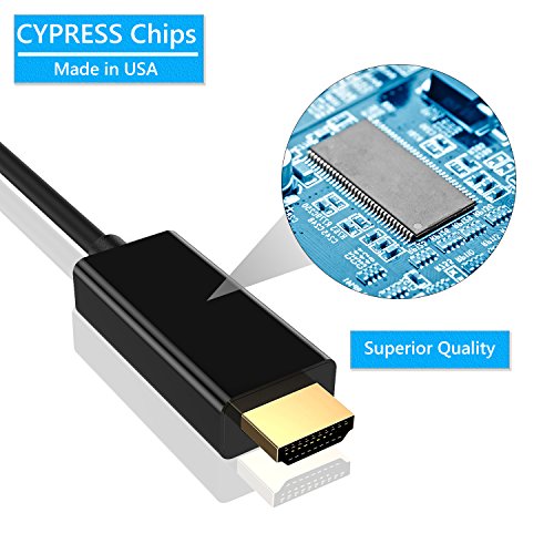 Philonext USB-C zu HDMI-Cable (4KX2K@60Hz), (1,8m/5,9ft), USB-3.1 (Thunderbolt 3 kompatibel) Typ c männlich männliche 4K HDMI Kabel für 2016 Huawei MateBook & mehr 2015 MacBook, MacBook Pro, ChromeBook Pixel - 3