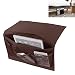 Produktbild Henweit 4 Tasche, Nachttisch Caddy hängende Aufbewahrung Organizer für Bücher iPhone iPad Tablet TV Fernbedienung Brille für Hochbett Sofa (braun)