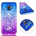 Produktbild HMTECH Galaxy S9 Plus Hülle Glitzer Gradient Blau Lila Herz Flüssigkeit Fließende Gel Rückschale Liquid Weiche Silikon Durchsichtige Schale Bumper Etui für Galaxy S9 Plus,Blue Purple Liquid