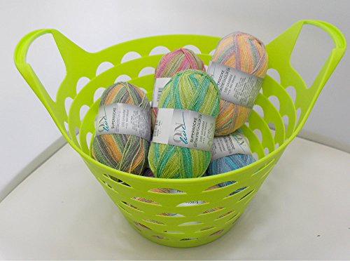800-g-Sockenwolle-Paket ONline Supersocke Cotton Stretch Color + gratis 1 Flexikorb - 2