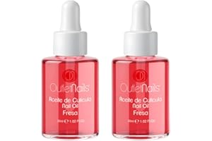 ON OUTLET NAILS Pack 2 x Aceite de Cutícula Fresa 30ml con Gotero | Hidratación Profunda y Fragancia Dulce | Nail Oil Ideal para Uñas y Cutículas | Outlet Nails