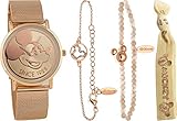 digi-tech original ©Disney Mickey Mouse Damenuhr mit Metallarmband inkl. Accessoires, roségoldfarben mit Geschenkverpackung - streng Limitierte Auflage