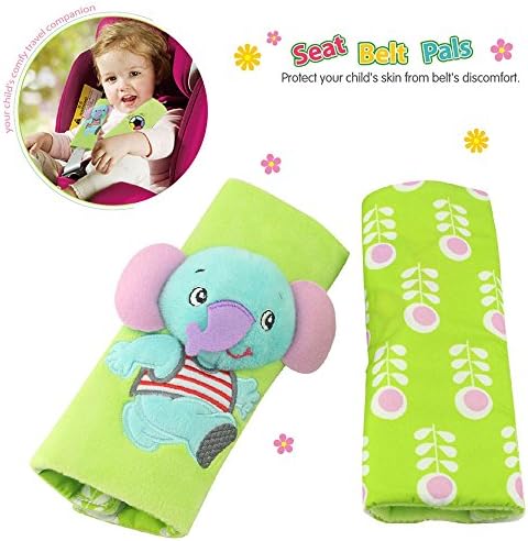 TOLOLO Kids Infant Cartoon Animal Soft Safety Belt Cover Seat Strap Cover Shoulder Pad Cushion (Elephant)