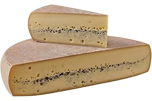 FROMAGERIE DU CHÂTEAU Morbier AOP fromage fermier du Haut Doubs - 500gr - Fabrication traditionnelle au lait cru de la Franche-Comté - Affinage 5-6 mois