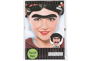Robelli Black Self-Adhesive Stick-on Fancy Dress Unibrow/Monobrow (WORLD BOOK WEEK/DAY)