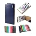 Quality Style Iphone 5 5G 5S Navy Blue Leather Flip Case Cover with Two Card Slot for Apple Iphone 5 5G 5S