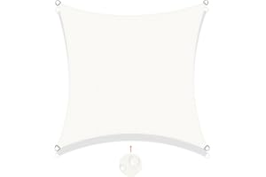 SUNNY GUARD Żagiel przeciwsłoneczny kwadratowy 2x2m wodoszczelny ochrona przed, ochrona przed promieniowaniem UV, na balkon, taras, do ogrodu,kremowy
