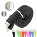 Produktbild Plum Might Lte, Plum Might Plus, Plum Might Pro Datenkabel - Schwarz Flat Micro USB Kabel Handy Smartphone Ladegerät Daten Sync Ladekabel Für Ihr Handy