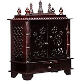 Homecrafts Home Temple, Wooden Temple, Pooja Mandir For Home (Medium-18 X 12 X 24 (Wxdxh) Inch, Walnut)