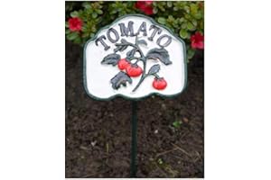 GIFTS DIRECT 2 U Metal Vegetable Markers Plants Labels Garden Decoration Sign Outdoor Ornament Veg Tags Heavy Duty (Tomato)