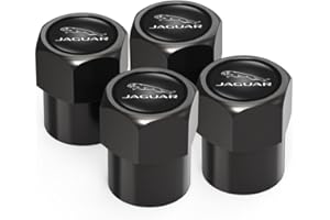 ACHARD 4 Pcs Car Tyre Valve Caps,Car Dust Caps Fit Jaguar XE XEL XF XFL XJ F-PACE F-Type, Leak-Proof Wheel Caps for Car Tyres,Car Accessories,Black