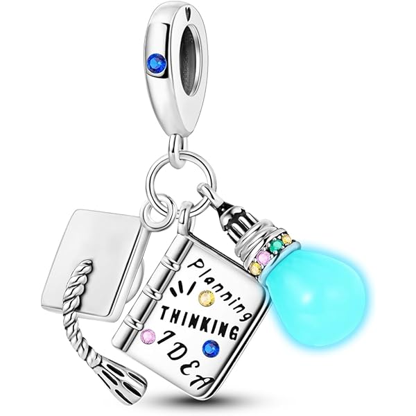 Narmo Bedels voor armbanden of kettingen, 925 sterling zilver, Happy Birthday-bedels voor vrouwen, Zirkonia Narmo Bedels voor armbanden of kettingen, 925 sterling zilver, Happy Birthday-bedels voor vrouwen, Zirkonia