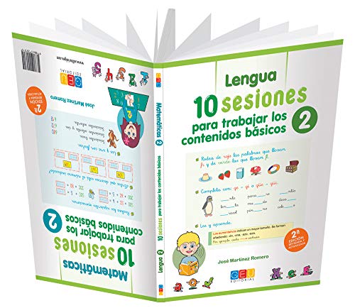 10 sesiones para trabajar los contenidos básicos 2 / Editorial GEU / 2º Primaria / Mejora lengua y matemáticas / Recomen
