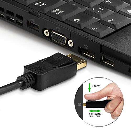 deleyCON DisplayPort zu HDMI Adapter-Kabel – 4K / 2160p / 1080p / 3D / Audioübertragung – DP Stecker auf HDMI Buchse – vergoldet – TV / PC / MAC - 7