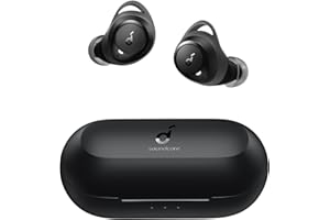 ‎SOUNDCORE Soundcore Life A1 słuchawki douszne Bluetooth, bezprzewodowe słuchawki douszne z indywidualnym dźwiękiem, odtwarzanie 35H, bezprzewodowe ładowanie, ładowanie USB-C, ochrona przed wodą IPX7, sterowanie przyciskami