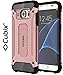 Cubix® Shock Proof Case For Samsung Galaxy S7 edge Tough Armor Tech Series Back Cover case With Premium Carbon Fiber Texture 4 Side Air Cushion Extra Soft Buttons - Rose Gold RS.650.00