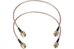 Futheda 2 st SMA hane till SMA hane antenn förlängningskabel RG316 koaxial hoppkabel 30 cm/12 tum för RTL-SDR USB-dongel ADS