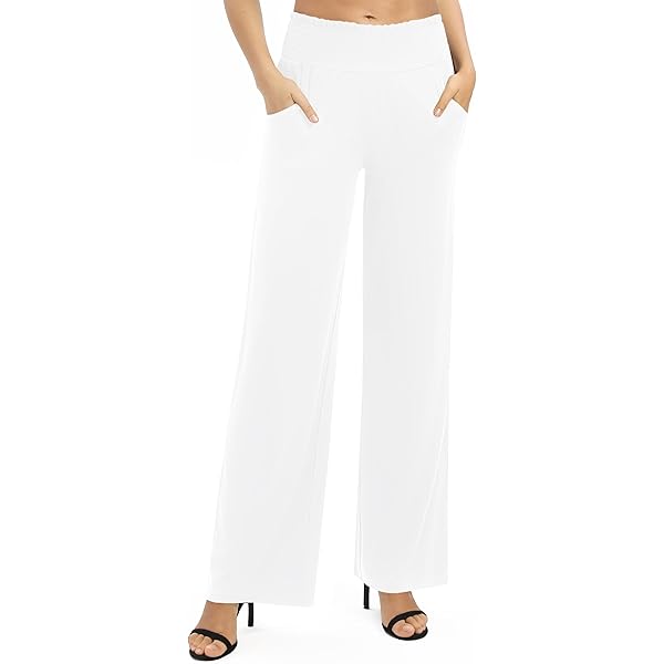 Pantaloni Larghi Da Donna - oda Donna Plus Size Blu Retrò Tinta Unita