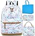 Produktbild Schultasche für Mädchen,Wasserdicht Schulrucksack Set mit Mäppchen Sternenhimmel & Einhorn USB-Ladeanschluss Reiserucksack mit Mäppchen 15,6 inch (Weiß)