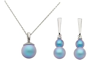 RAPHAEL SPERDIN Parure ensemble de bijoux femme Argent et perles en cristal Swarovski collier et boucles d'oreilles Fabriqué en France avec passion