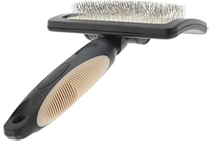 Rosewood Brosse Slicker Douce pour Chiens – Taille S – Brosse pour Poils Mi-longs à Longs – Noir – Brosse de Toilettage avec Picots Souples en Acier Inoxydable
