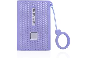 N//B Coque de Protection en Silicone pour Samsung T7 Portable SSD, Housse de Protection pour Disques SSD Externes (500Go 1To 2To) (Violet)