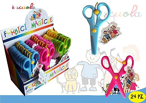 Eol Distribuzione- Forbici Magiche in Plastica, con Espositore, Colore Assortiti, 2144