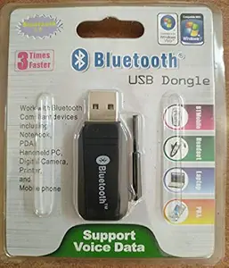 Black USB Bluetooth Dongle Wireless Adapter with Antenna for Windows 7