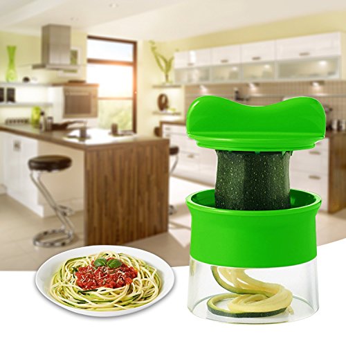 Spiralschneider Hand für Gemüsespaghetti kartoffel, EpochAir Zucchini Spargelschäler, Gurkenschneider, Gurkenschäler, Möhrenreibe Möhrenschäler, Gemüsehobel - 7