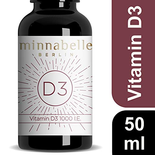Vitamin D3 Tropfen hochdosiert, 50 ml (1750 Tropfen), 1000 I.E. pro Tropfen, laborgeprüft, flüssig und hergestellt in Deutschland