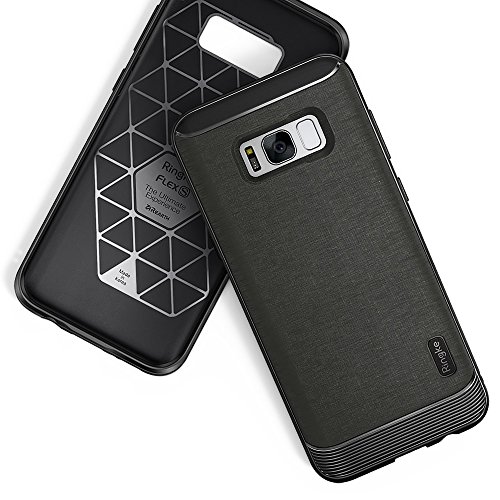 Funda Samsung Galaxy S8 2017 Ringke  Flex S  Funda Elegante Duradera Recubierta Texturizada de Cuero TPU Flexible con Protecci  n Contra Impactos Avanzada - Gris Gray