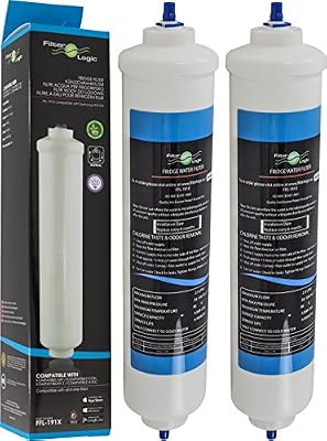 FilterLogic 2 x FilterLogic FFL-191X - Filtre à eau externe compatible aux modèles Samsung DA29-10105J , HAFEX/EXP , HAFEX EXP / LG 5231JA2010B , 5231JA2010C / Whirlpool USC100 , USC100/1 frigo