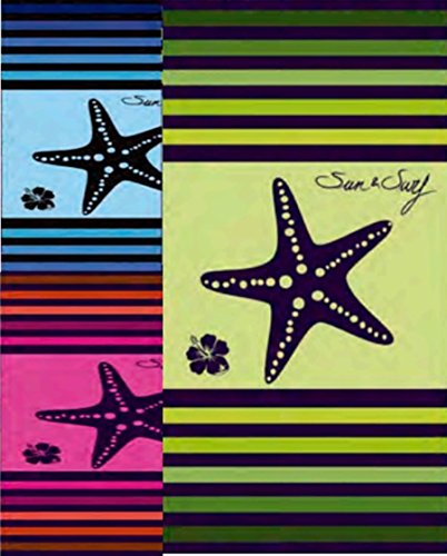 TEXTURAS SUN&SURF Toalla Playa 433 ESTRELLA ( Varios colores disponibles ) (ROSA)