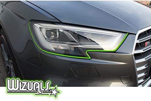 Devil Stripes Eye Headlight Original Wizuals + Mirror Set 4x Devil Stripes Stripes Set of 6with 2x Free Mirror Benz E Class W211Stripes in Green