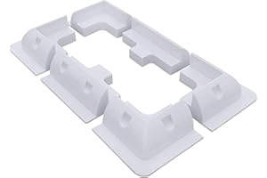 VIVLLEN Solar Panel Mounting Brackets ABS Bracket Kit 6PCS Drill-Free Widely Used on Roofs of RV,Caravans,Vehicles,Camper Vans,Garages,Sheds,Deck of Boats (White) (6PC)