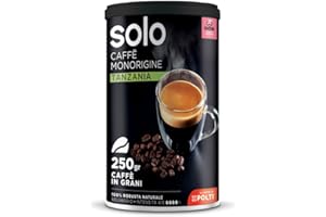 SOLO - Caffè Monorigine Tanzania, Caffè in Grani Tostati, 250 g, 100% Robusta Naturale