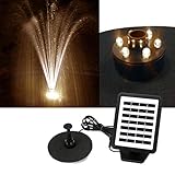 Die Solar Teichpumpe startet automatisch nach 3 Sekunden bei hellem Sonnenlicht. Maximale Durchflussmenge der Pumpe: 180 L / h, maximale Wasserhöhe der Pumpe: 100 cm. Kabellänge: 3m