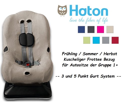 HATON ** FROTTEE SchonBezug / Ersatzbezug ** Frühling / Sommer / Herbst -- 3 UND 5 Punkt Gurt System -- Universal Ersatz-Bezug für Autokindersitz Größe 1 z.B. für Maxi-Cosi Priori / SPS / XP, Römer King Plus / TS / Duo etc.