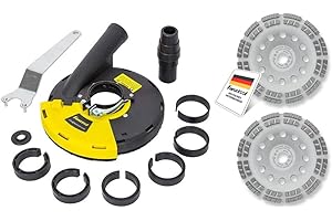 FANZTOOL Capot d'aspiration pour meuleuse d'angle 150/180 mm + 2 meules diamantées