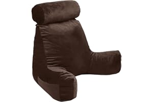 ‎BANANAIR bananair - Lesekissen für Bett und Sofa - Weich und Komfortabel - Optimale Rückenunterstützung - Leicht Transportierbares Rückenkissen mit Praktischen Armlehnen und Ergonomischer Sitzfläche (Braun)