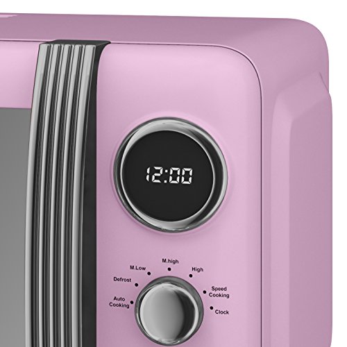 Pink Retro Design Digital Microwave Oven 20 Litre / 800W Vintage
