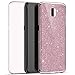 Produktbild Galaxy J6 2018 Hülle glitzer,Front Back Cover Bling Glänzend Glitzer Transparente TPU Silikon Hülle Handyhülle Full Body 360 Grad Tasche Schutzhülle für Samsung Galaxy J6 2018,Pink