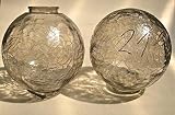 retro wandlampe 70er  kawenSTOFFE Wandlampe - alt aus den 70er und 80er - Glaskugel Rauch grau - Ersatzglas