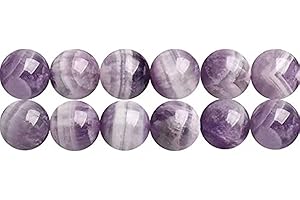 SKYBEADS Pierre Naturelle Améthyste Or Clair et Violet Rondes 8mm Pierres et Cristaux pour Bijoux Longueur 38cm Environ 46 pcs