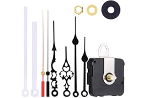 BECHS Maquinaria Reloj Pared Mecanismos De Movimiento Relojes Mecanismo Reloj De Pared Mecanismo Reloj Cuarzo Movimiento Silencioso Con 3 Juegos Puntero Diy Reparación Reloj Pared Reemplazo Piezas