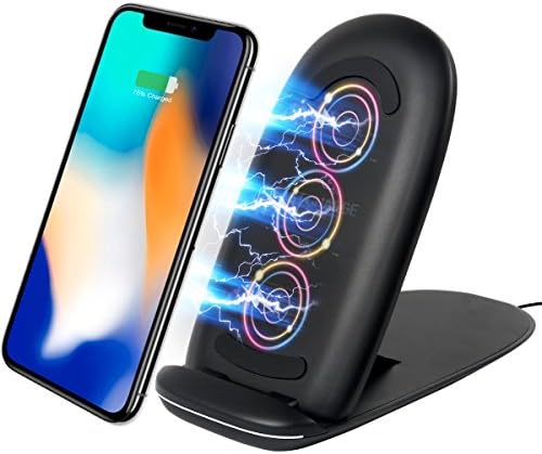 Hompie IPHONE X Wireless Charger, Foldable Fast Charging Pad Low Temperature Sleep-Friendly QI Fast Charger for iPhone X/8/8 Plus/Samsung Note 8 S9 S9+ S8 S8+ S7 S7 edge S6 edge+ Note5, Nexus LG Series
