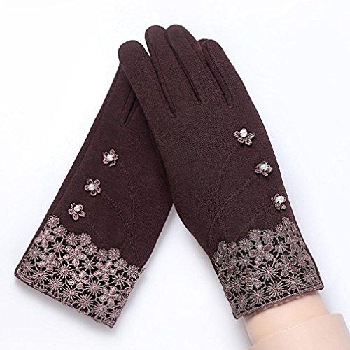 Gloves,Tefamore Fashion Womens Touch Screen Winter Outdoor Sport Warm Gloves (Coffee)